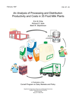 An Analyis of Processing and Distribution Productivity