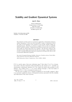 Stability and Gradient Dynamical Systems