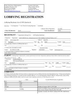 LOBBYING REGISTRATION