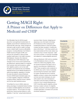 Getting MAGI Right - Georgetown Center for Children and Families