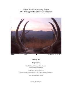2011 Spring-Fall Field Season Report