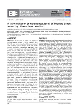 In vitro evaluation of marginal leakage at enamel and dentin treated