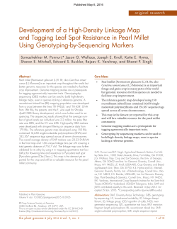 Development of a High-Density Linkage Map and Tagging Leaf Spot