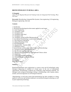 Biotechnology in Rural Area