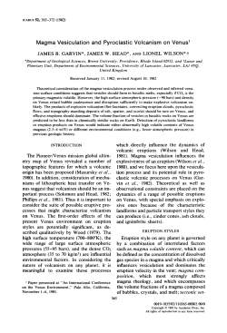 Magma Vesiculation and Pyroclastic Volcanism on Venus 1