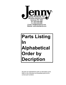 to Alphabetical Parts List in Adobe