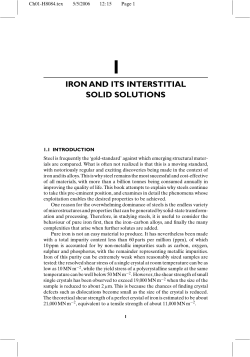 1 iron and its interstitial solid solutions