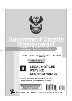 Government Gazette Staatskoerant