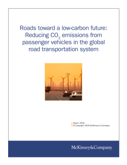 Roads toward a low-carbon future