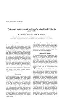 Post-release monitoring and tracking of a rehabilitated California