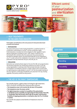 pasteurization and sterilization