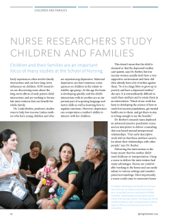 nUrse researchers stUdY children and families