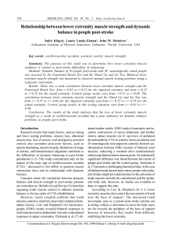 Relationship between lower extremity muscle strength and dynamic