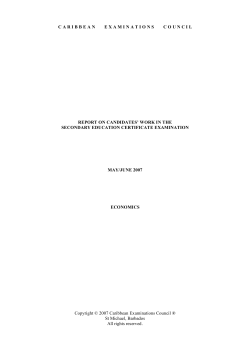 caribbeanexaminations council report on candidates` work in