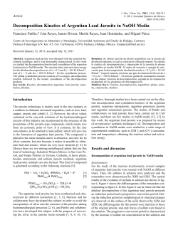 Decomposition Kinetics of Argentian Lead Jarosite in NaOH Media