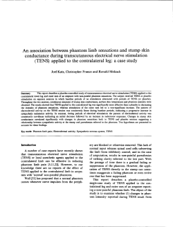 (TENS) applied to the contralateral leg: a case study