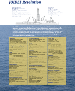 JOIDES Resolution vessel specifications for IODP Phase 2