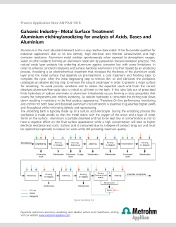 Galvanic Industry&ndash; Metal Surface Treatment Aluminium