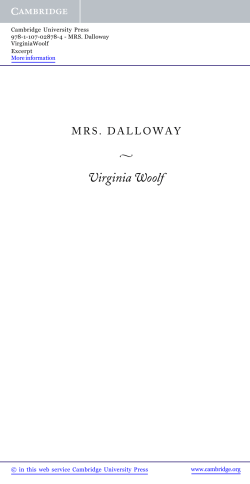 Mrs. Dalloway - Assets - Cambridge University Press
