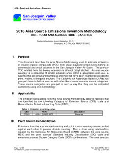 2010 Area Source Emissions Inventory Methodology San Joaquin