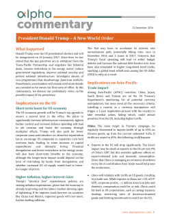 President Donald Trump &ndash; A New World Order