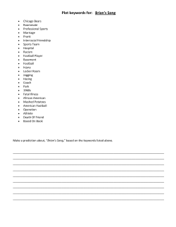 Plot keywords for: Brian`s Song