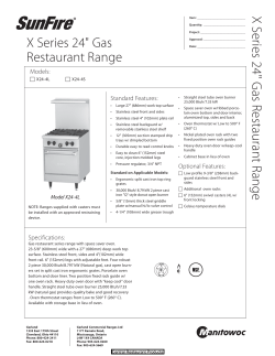 SunFire X-Series Gas Restaurant Range X24