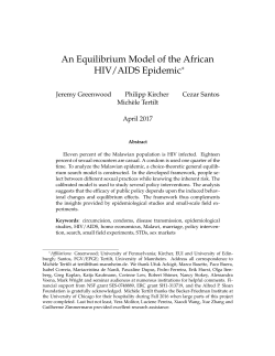 An Equilibrium Model of the African HIV/AIDS