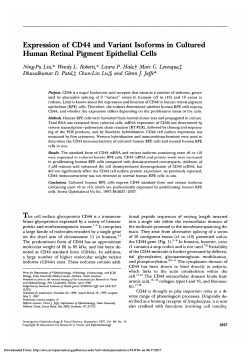 Expression of CD44 and variant isoforms in cultured human