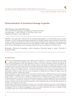 Characterization of mechanical damage in granite