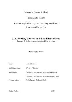 JK Rowling&acute;s Novels and their Film versions