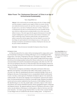 Hydropower Discourse - ASIANetwork Exchange