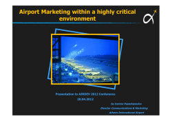 Airport Marketing within a highly critical environment