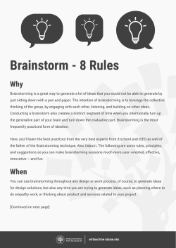 Brainstorm - 8 Rules - Interaction Design Foundation