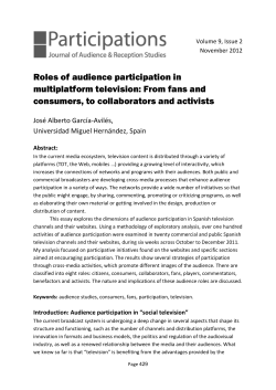 Roles of audience participation in multiplatform television: From fans