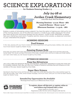 Morning Sessions - West Des Moines Community Schools