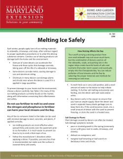 Melting Ice Safely - University of Maryland Extension