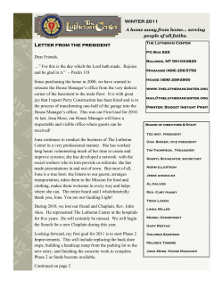 Letter from the president