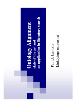 Ontology Alignment - IDA.LiU.se