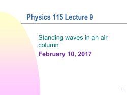 Standing waves in an air column