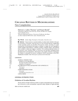 CIRCADIAN RHYTHMS IN MICROORGANISMS: New Complexities