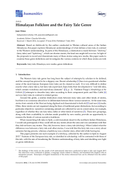 Himalayan Folklore and the Fairy Tale Genre