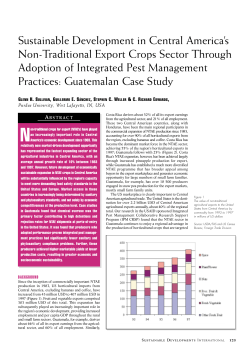 Sustainable Development in Central America`s Non
