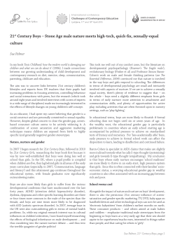 21st Century Boys &ndash; Stone Age male nature meets high