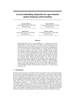 Lexical embedding adaptation for open