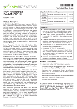 KAPA HiFi HotStart ReadyMix