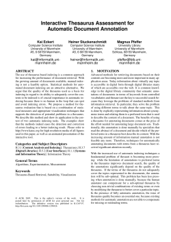 Interactive Thesaurus Assessment for Automatic