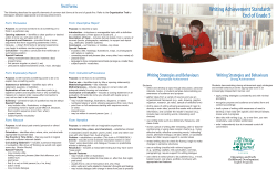 Writing Achievement Standards End of Grade 5