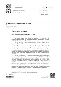 Ad Hoc Working Group on the Paris Agreement