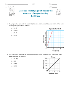 M1L9- Identifying Unit Rate as the Constant of Proportionality